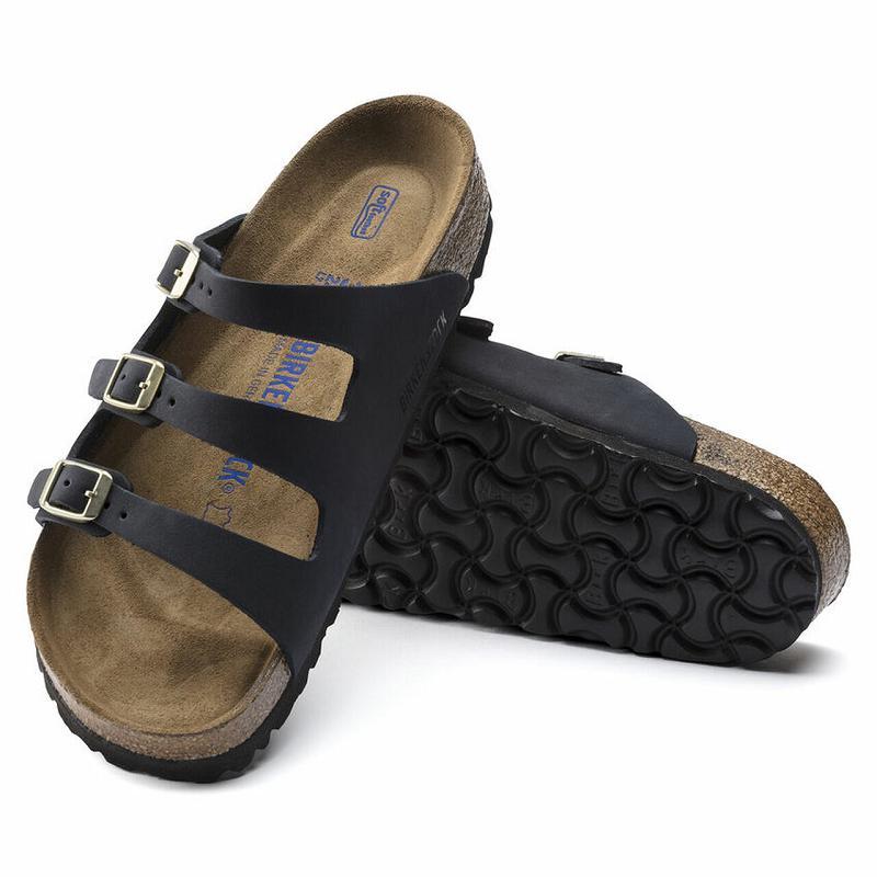 Florida Birkenstock Fresh Soft Footbed Midnight Nubuck Kozene Damske Čierne | SK 83ILH